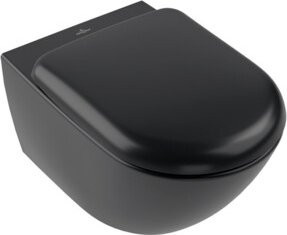 Villeroy & Boch Wand-Tiefspüler Antao TwistFlush in Pure Black, B: 37,5 cm, T: 56 cm - Bild 1