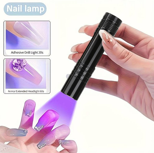 KDULIT UV-Taschenlampe Schwarzlicht 395nm in Schwarz zur Erkennung von Haustier-Urin und Skorpionen, tragbare Ultraviolett-Lampe mit AAA-Batteriebetrieb - Bild 1