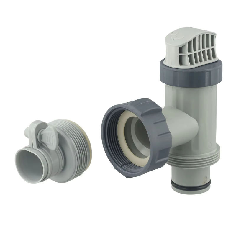 Intex Kunststoff-Pool-Kolbenventil mit Typ B Schlauchadapter in Grau als Ersatzteil für Boden-Pool-Kolbensysteme - Bild 6