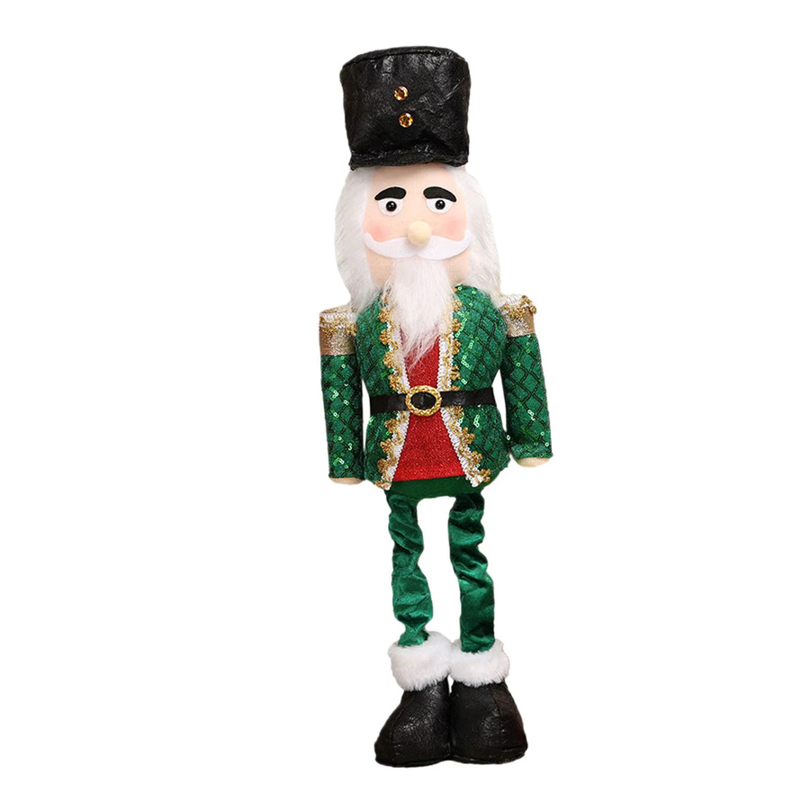 Homyl Weihnachts-Nussknacker Teleskopische Weihnachtsmann-Figur in Grün und Multicolour als Tischdekoration - Bild 3