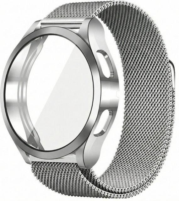 JBAILI Armband und Schutzhülle für Samsung Galaxy Watch, Edelstahl, Unisex - Bild 1