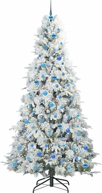 vidaXL Künstlicher Weihnachtsbaum Grün, 240 cm Höhe, Klappbar aus PE und PVC - Bild 1