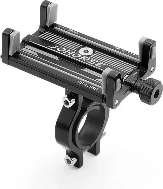 Opansten Handyhalterung für Motorrad und E-Bike aus CNC-Aluminiumlegierung mit Vier-Klauen-System in Schwarz - Bild 1