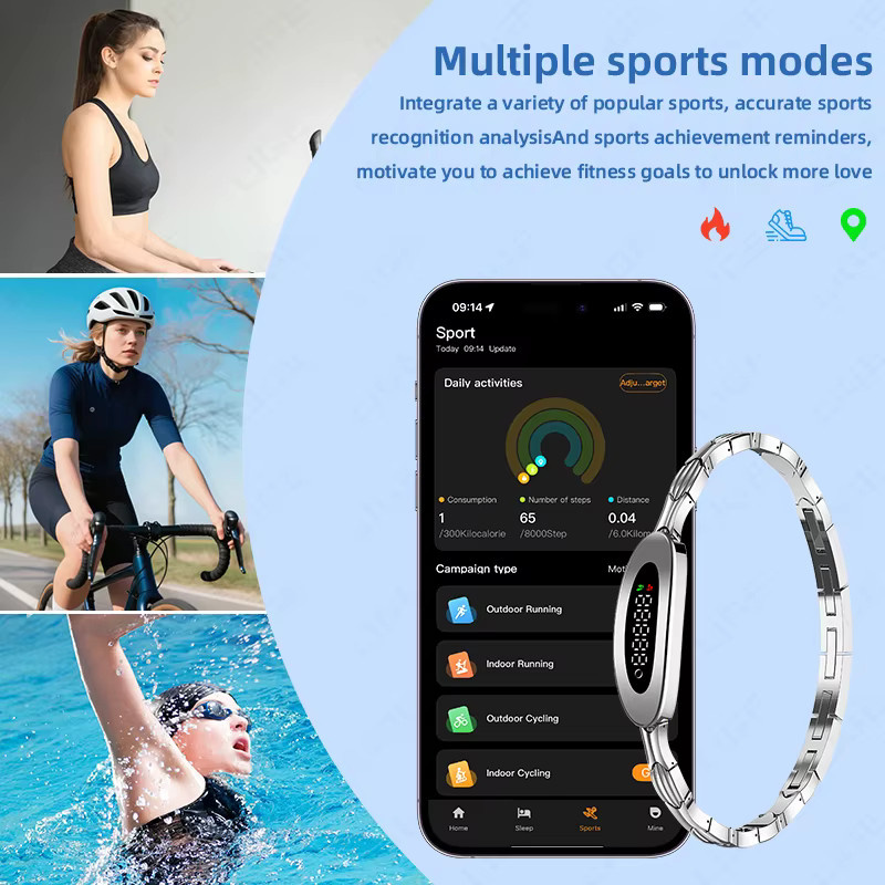 LIGE Smartwatch mit Anruf- und Nachrichtenerinnerung in Silber für Damen und Herren - Bild 3