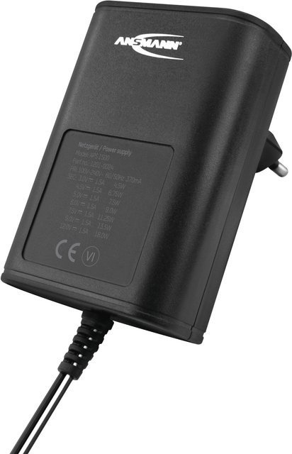 Ansmann APS 1500 Universal-Steckernetzteil Schwarz 18 Watt mit einstellbaren Spannungen 3V bis 12V DC - Bild 2