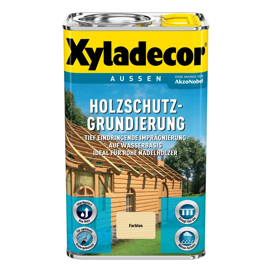 Xyladecor Holzschutz-Grundierung Transparent Wasserbasiert 2,5 l - Bild 2