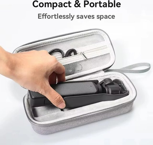 DJI EVA-Hartschalen-Tragetasche für Osmo Pocket 3, Schutztasche in Grau mit Handschlaufe - Bild 1