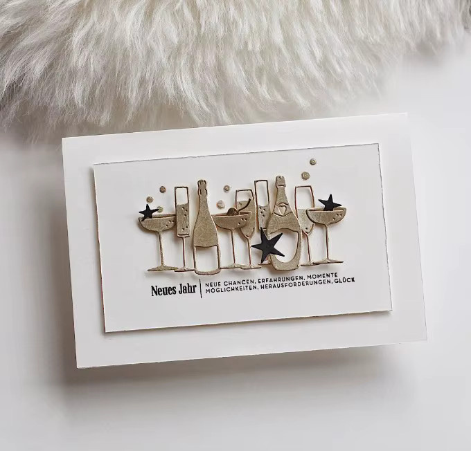 Piggy Craft Metall-Stanzformen für Bastelarbeiten mit Motiven wie Schleife und Weinglas - Bild 1