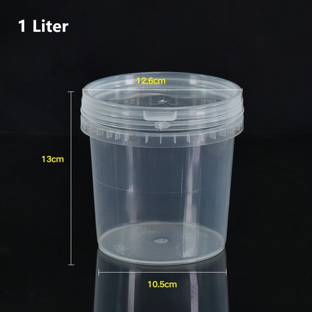 Auslaufsicherer Aufbewahrungsbehälter aus lebensmittelechtem Kunststoff mit Schnappdeckel, transparent, 1 l - Bild 1