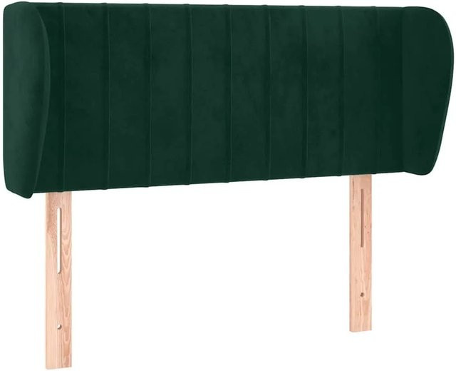 vidaXL Kopfteil mit Ohren aus Samt in Dunkelgrün B/T/H: 83 x 23 x 78/88 cm - Bild 1