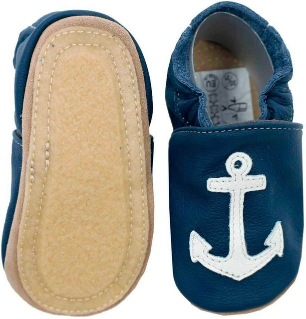 Hobea-Germany Kitaschuhe Anker Blau aus Leder und Gummi - Bild 1