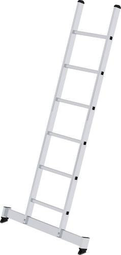 MUNK Günzburger Steigtechnik Aluminium Anlegeleiter nivello-Traverse in Silber mit 6 Sprossen und einer maximalen Arbeitshöhe von 3 m - Bild 1