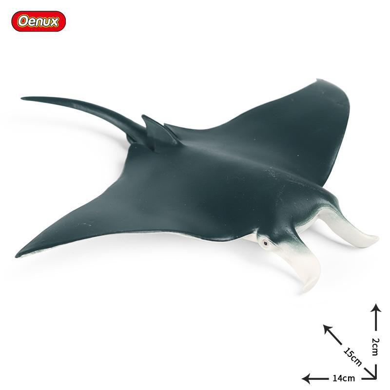 Oenux Meerestiere Rochen Teufelsrochen Mantarochen Spielfiguren 10-teiliges Set - Bild 2