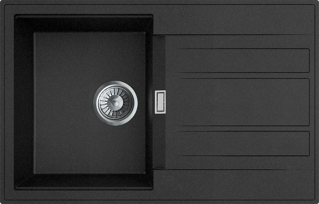 Miló Einbauspüle Piatto 78 aus Granitverbundstoff in Graphit, B/T/H: 78 x 50 x 21,5 cm - Bild 1