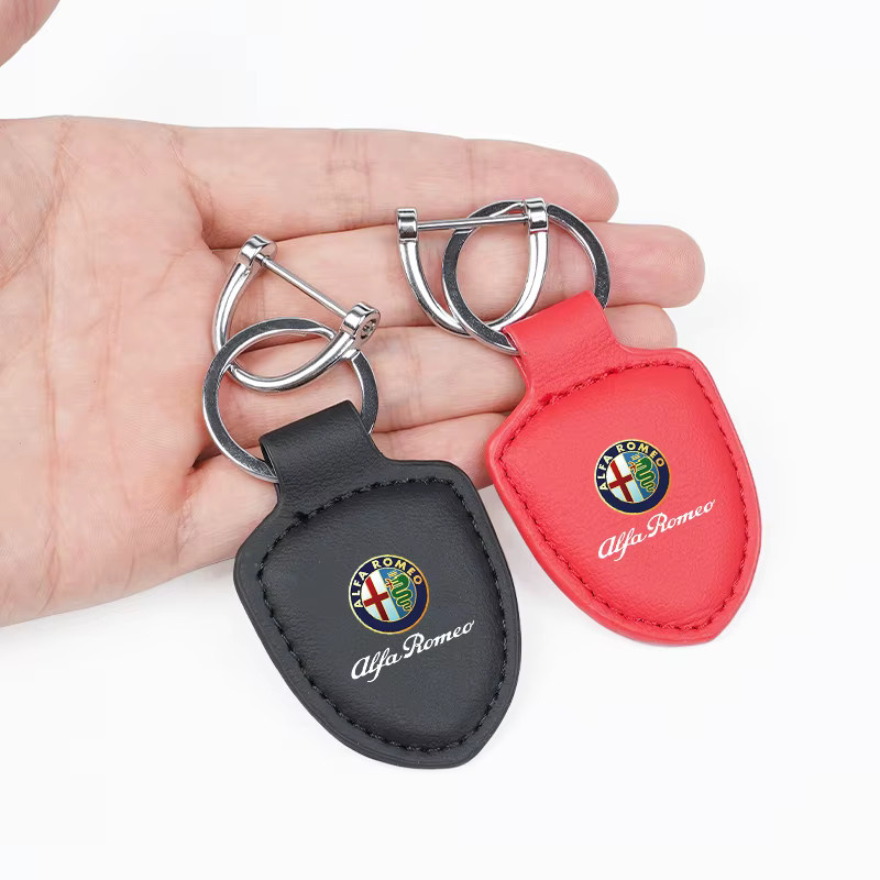 Alfa Romeo Autoschlüsselanhänger Leder, Unisex - Bild 3