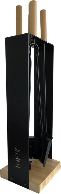 Firefix Kaminbesteck aus Stahl, 5-teilig, Schwarz, H x B x T: 69 x 19 x 19 cm - Bild 1