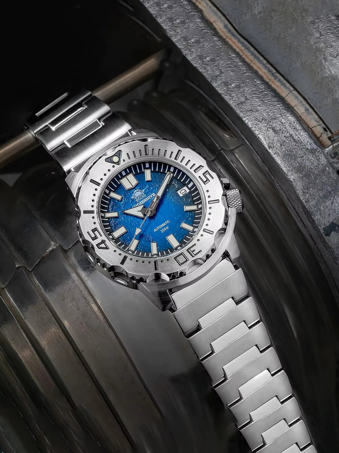Addiesdive Armbanduhr, Automatik, Edelstahl, blaues Zifferblatt, 42 mm, Herren - Bild 7