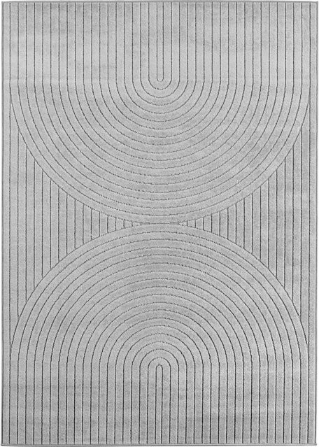 Ayyildiz Kurzflorteppich Nova In- und Outdoor-Teppich mit Boho-Design in Silber, B/B: 80 x 150 cm - Bild 1