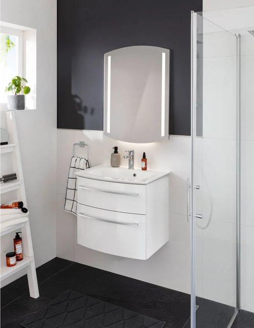 Fackelmann Badmöbel-Set B.Style 2-teilig in Weiß mit Waschtisch und Unterschrank, B/H/T: 63,2 x 54,3 x 46 cm - Bild 1