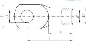 Intercable Rohrkabelschuh 2,5qmm M5 verzinkt in Silber ICR25 - Bild 1