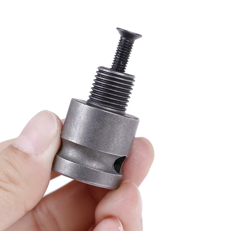 HUXUAN Bohrfutter Adapter 1/2-20UNF Gewindestange für elektrische Lufthammer und Elektrowerkzeuge, Grau - Bild 2