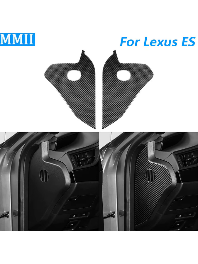 RRX CARBON Armaturenbrett Seitenabdeckung für Lexus ES ES200 250 260 300h 350 (2018-2025) Carbonfaser Aufkleber Vorderer Schlitzeinsatz in Schwarz - Bild 3