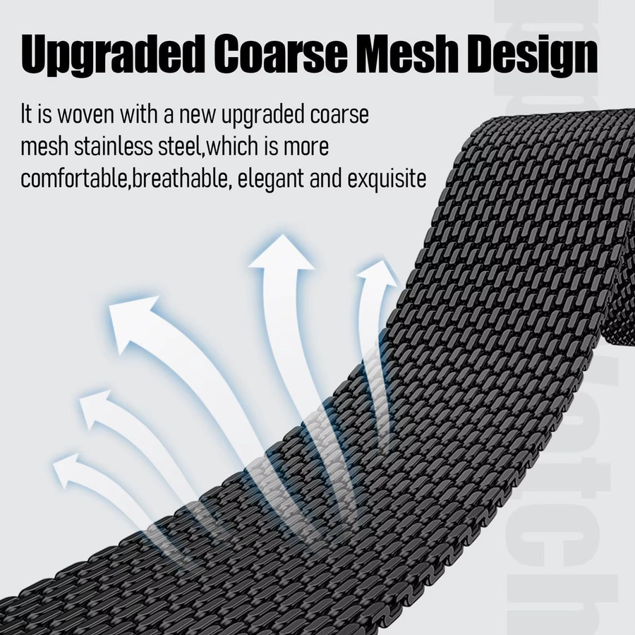 I LOVE LUO Uhrenarmband Milanese Loop, Edelstahl, Unisex, 26mm, 22mm - Bild 3