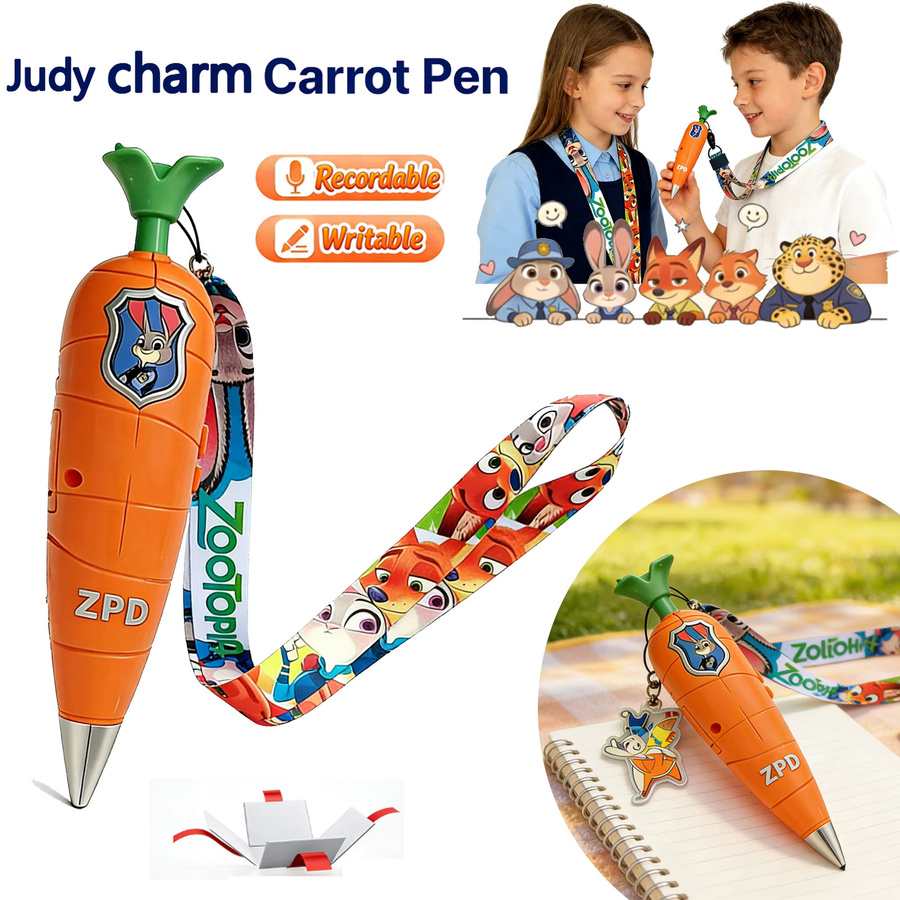 Disney Zootopia 2 Schlüsselband mit Karotten-Aufnahmestift und Halterung in Orange - Bild 3