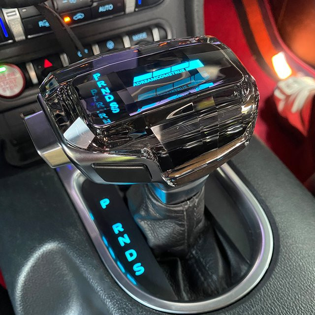 DEXINGTE LED Kristall Schaltknauf für Ford Mustang GT 2015 bis 2024 Getriebegriff Zubehör - Bild 1