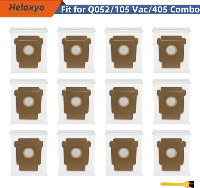 Heloxyo Ersatz-Staubbeutel in Weiß kompatibel mit iRobot Roomba 2 Essential Q052, Roomba 104, 105 Vac, 105 Combo, Plus 405 und Plus 505 - Bild 1