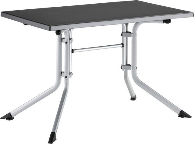 Kettler Klapptisch Boulevard rechteckig, Platte Anthrazit, Gestell Silber, B/T/H: 115 x 70 x 74 cm - Bild 1