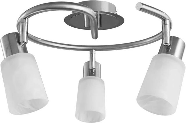 Arte Lamp Deckenstrahler Cavalletta 3-flammig in Silber mit weißen Glasschirmen und E14 Fassung - Bild 1
