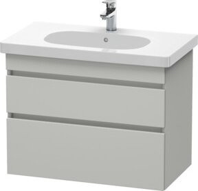 Duravit Waschtischunterschrank DuraStyle in Grau, wandhängend, 2 Schubladen, B: 80 cm, T: 45,3 cm, H: 61 cm - Bild 1
