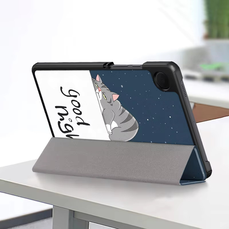 Samsung Galaxy Tab A11 8,7 Zoll 2025 SM-X133 SM-X135 Tablet Hülle mit Tri-Folding Stand Abdeckung in Schwarz - Bild 3