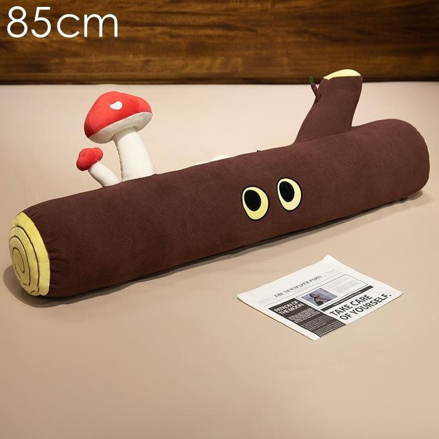 Yiran Health & Beauty Holzstumpf Plüschtier, mit Pilzkissen, 85cm/110cm - Bild 1