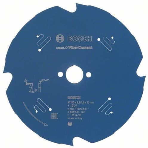 Bosch Expert for Fiber Cement Kreissägeblatt mit 4 Zähnen, Durchmesser: 165 mm, Breite: 20 mm, Höhe: 1,6 mm - Bild 1