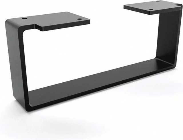 HEVVA Möbelbein LUXEMBURG in Schwarz matt, Höhe: 10 cm, Tiefe: 25 cm - Bild 1