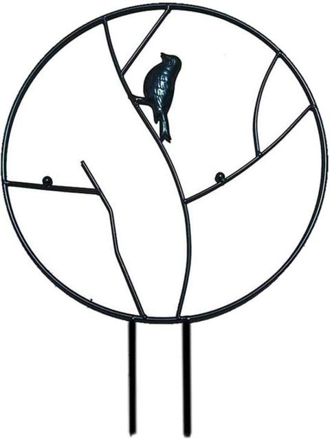Fishine Kletterhilfe für Pflanzen aus Metall in Schwarz, Durchmesser: 30 cm - Bild 1