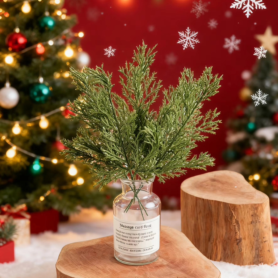 XIAOYINMO Künstliche Pflanzen Blätter in Grün für Weihnachtsbaum, Hochzeit und DIY-Dekoration aus Kunststoff - Bild 6
