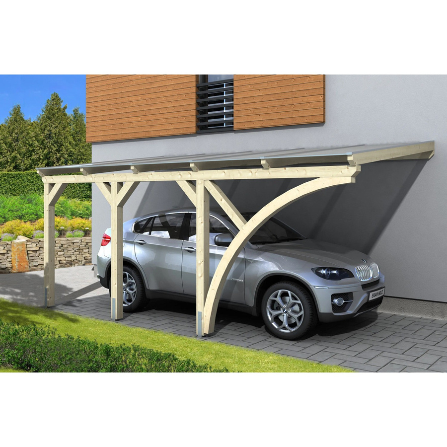 Skan Holz Carport Eifel aus Fichten-Leimholz mit Polycarbonat-Dach in Beige, B: 300 cm, T: 541 cm, H: 262 cm - Bild 2