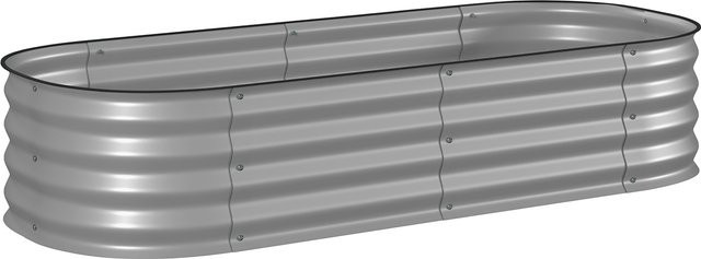Outsunny Hochbeet Metall Pflanzkasten Silber B/T/H: 150 x 62 x 30 cm als Gemüsebeet oder Blumenkasten für Garten und Balkon - Bild 1