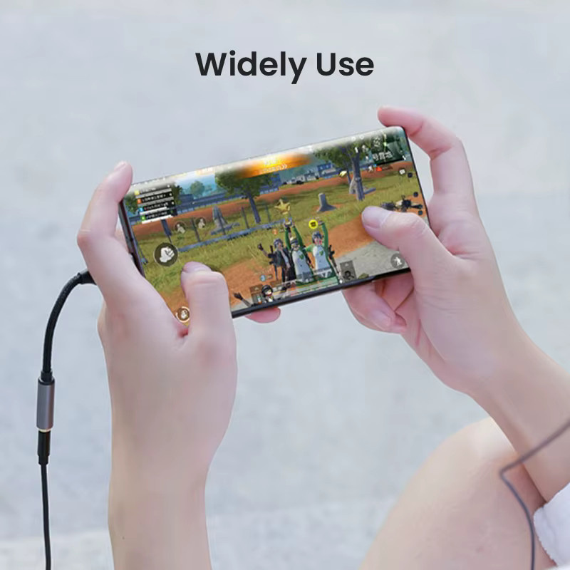 Fomscvka USB-C auf 3,5 mm Klinkenadapter in Grau für iPhone 15 Serie, Samsung, Huawei und Xiaomi - Bild 5