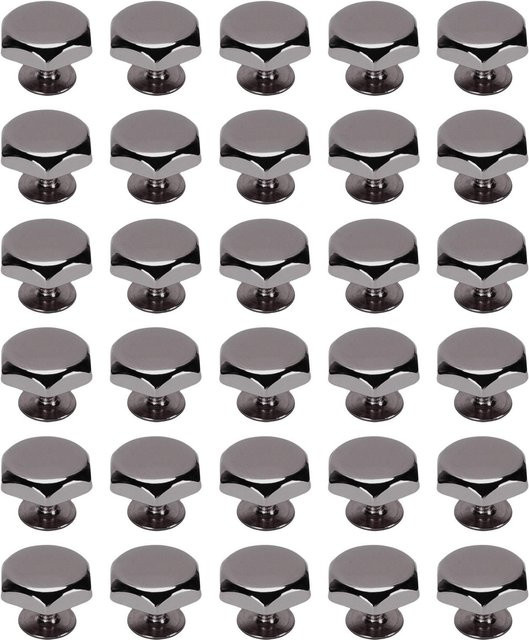 GoolRC 30er Set Sechseckige Nieten und Schrauben aus verzinktem Stahl in Grau und Silber, Durchmesser: 12 mm - Bild 1