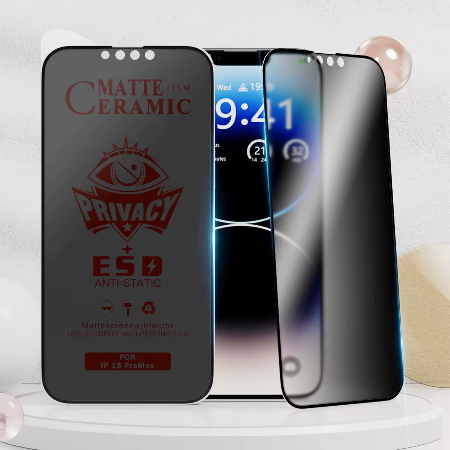 5er Pack Anti-Spy Keramik Membran Displayschutz Matte für Samsung Galaxy S25 Ultra S24 S21 S20 FE A23 Plus A73 A71 M52 M53 M31s - Bild 3
