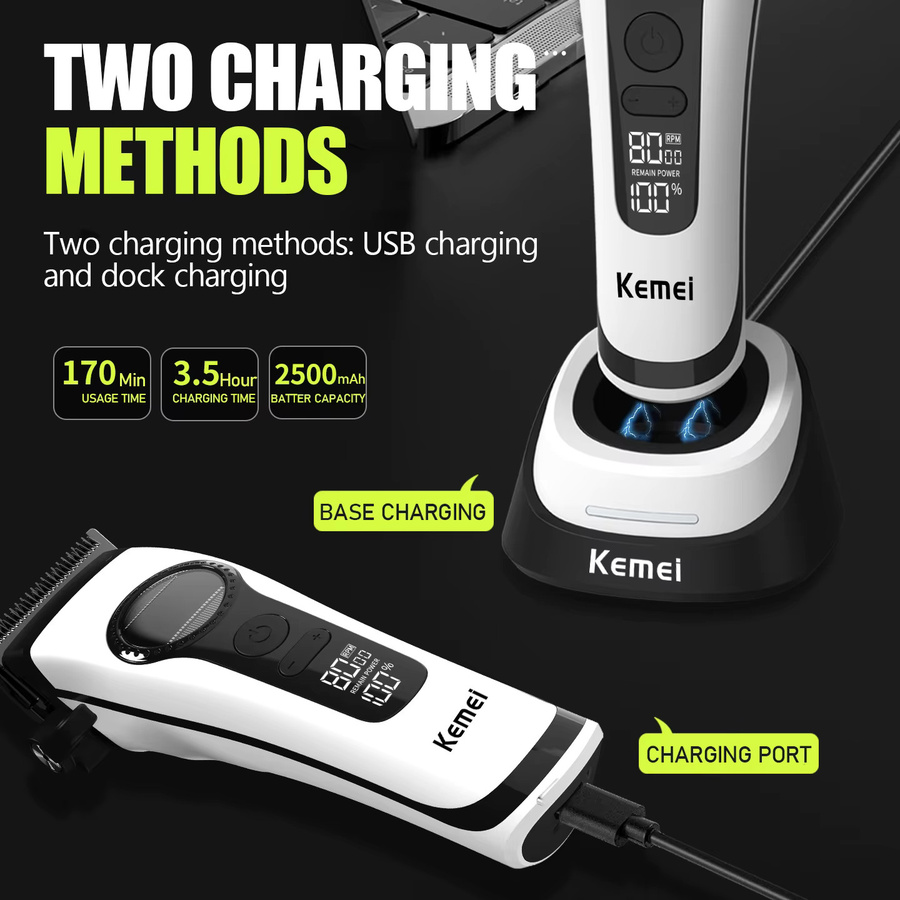 Kemei KM-1593 Haarschneider, Herren, Gelb - Bild 2