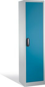 C+P Werkzeugschrank mit Drehtür und Zylinderschloss, 4 Böden, Korpus Lichtgrau und Front Lichtblau, H x B x T: 195 x 50 x 40 cm - Bild 1
