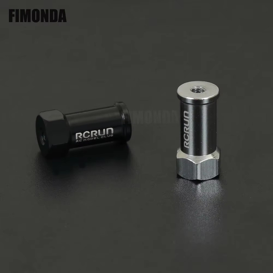 RCRUN Metall-Ersatzradhalterung Sechskant-Nabenadapter, 1:10, Schwarz - Bild 3