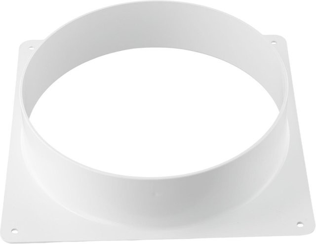 Gerader Luftauslasskanalverbinder mit Flansch aus Kunststoff, Weiß, Durchmesser: 200 mm - Bild 1