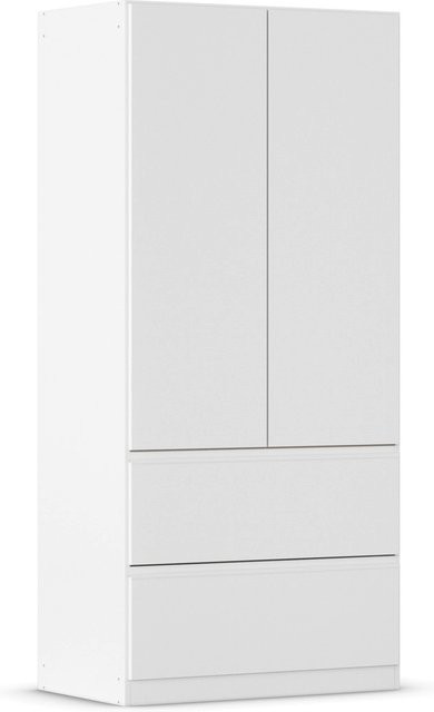 RAUCH BLUE Costa Drehtürenschrank ohne Spiegel in Alpinweiß mit Push-to-Open Funktion, Breite: 91 cm, Höhe: 197 cm - Bild 1
