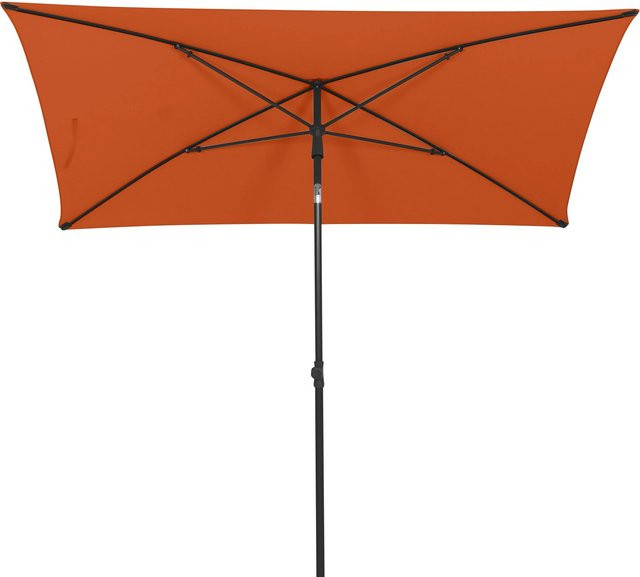 Siena Garden Marktschirm City Mittelstockschirm mit Neigungsfunktion aus Stahl und Polyester in Anthracite oder Orange, B/T: 210 x 140 cm - Bild 1